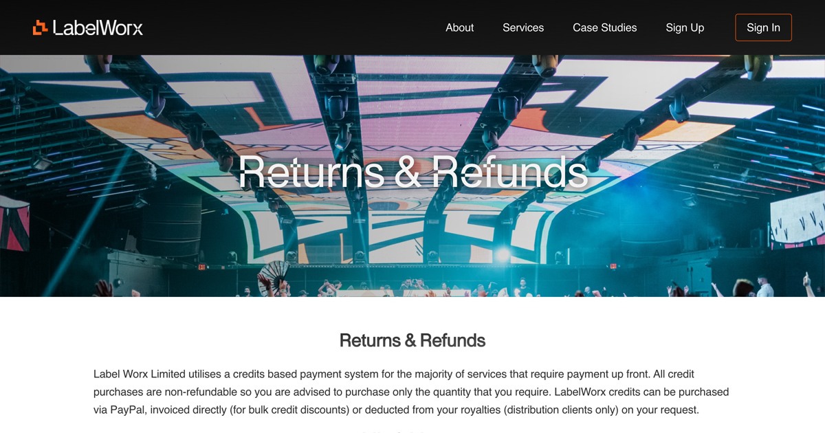 Returns Refunds LabelWorx